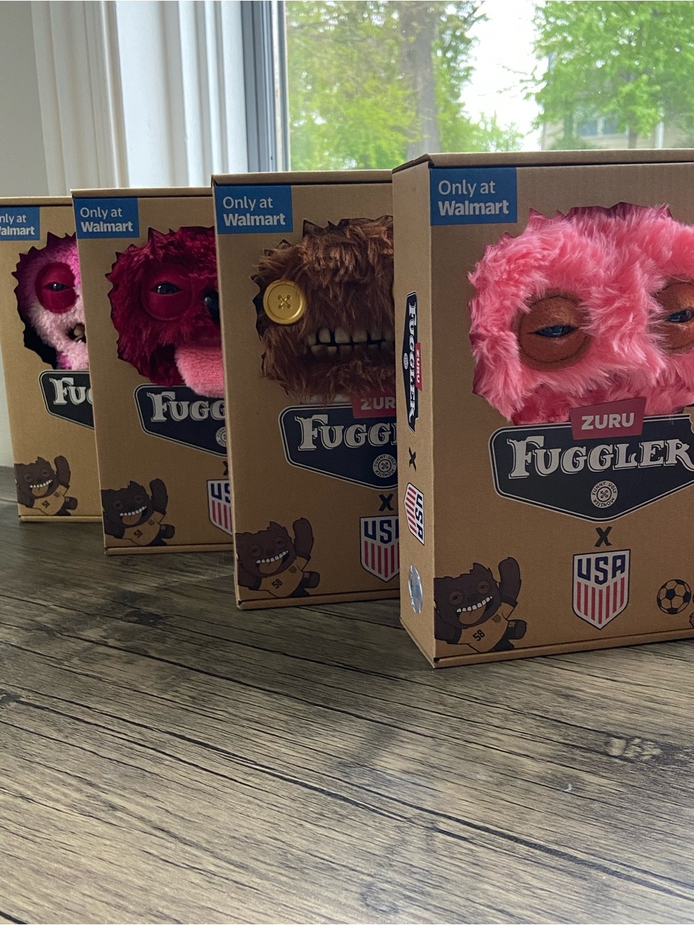 ZURU Fuggler Plush Toy Set of 4 (USA) (Boxed) SOCCER